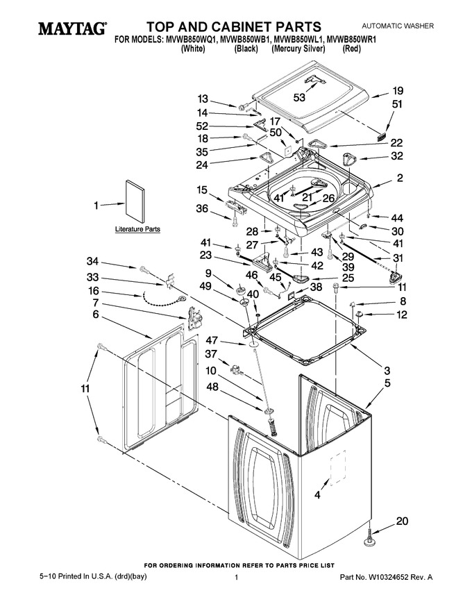 Diagram for MVWB850WR1