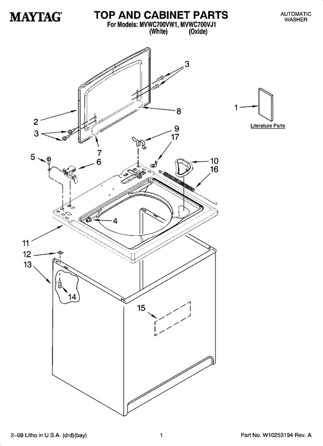 Diagram for MVWC700VJ1