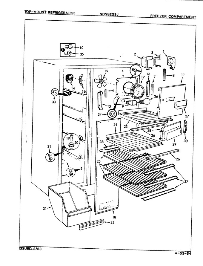 Diagram for NDNS229JH (BOM: 8L38A)