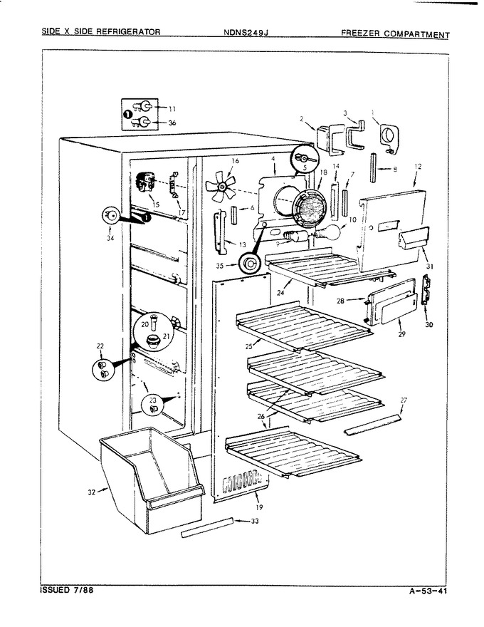 Diagram for NDNS249JH (BOM: 8N45A)