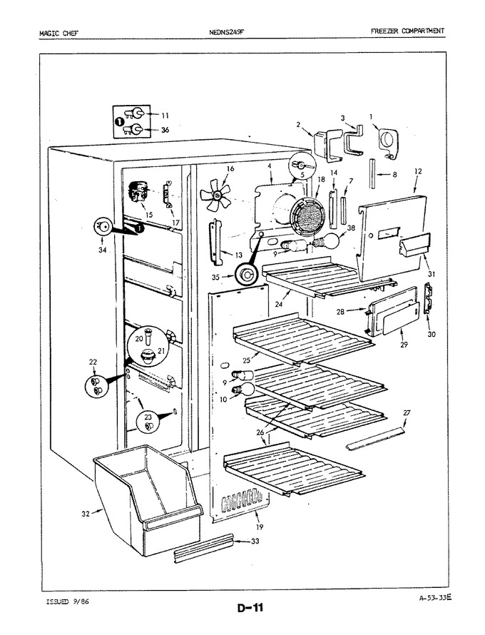 Diagram for NEDNS249FH (BOM: 5M51B)