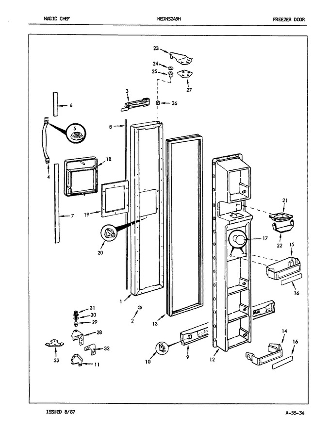 Diagram for NEDNS249HH (BOM: 7L38A)