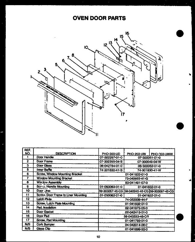 Diagram for PHO-203-UW (BOM: PHO-203-U W)