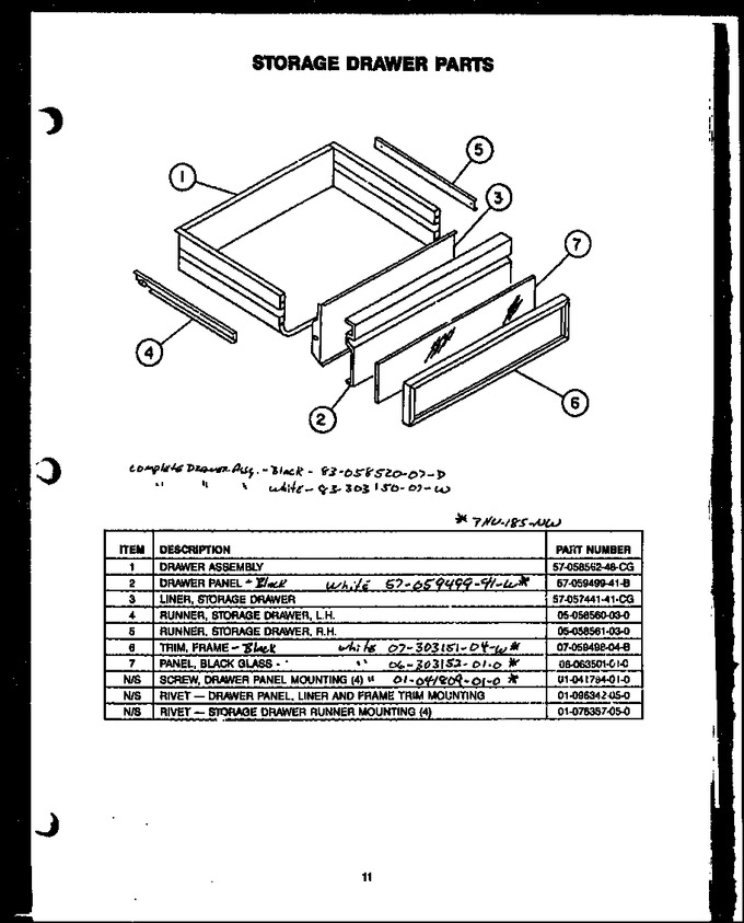 Diagram for PHU-185-NW (BOM: PHU-185-N W)