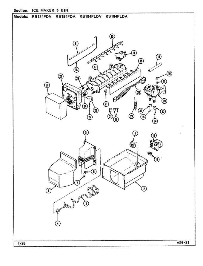 Diagram for RB184PLDA (BOM: DG45A)