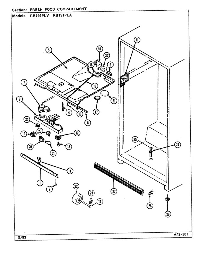 Diagram for RB191PLV (BOM: DE69A)