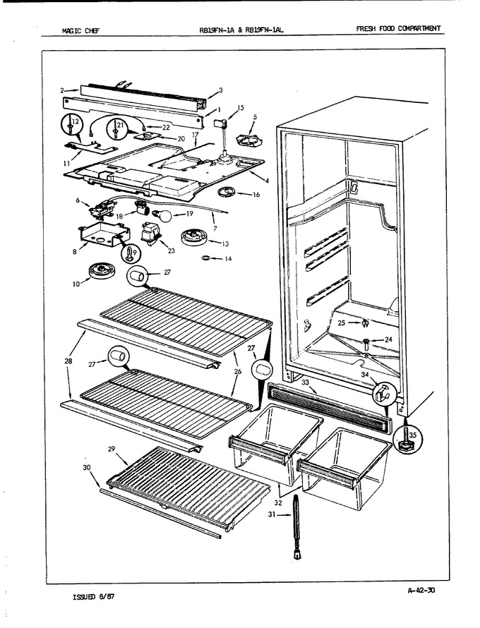 Diagram for RB19FY-1A (BOM: 7C17A)