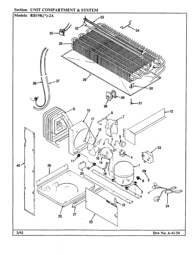 Diagram for RB19KY-2A (BOM: CG58A)