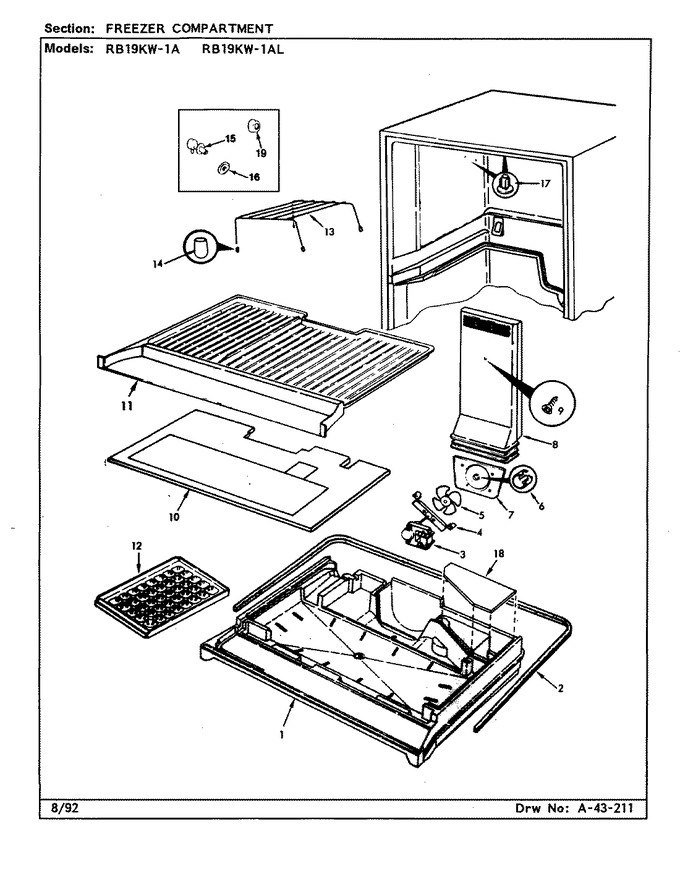 Diagram for RB19KW-1A (BOM: CG53A)