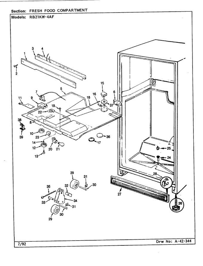 Diagram for RB21KW4AF (BOM: CG81A)