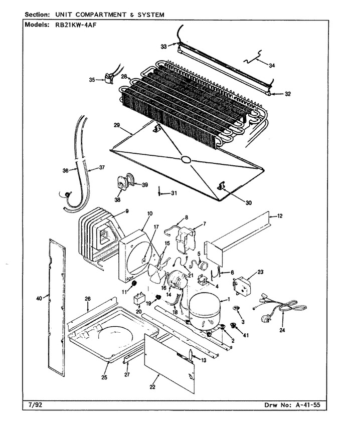 Diagram for RB21KW4AF (BOM: CG81A)