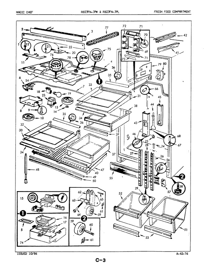 Diagram for RB23FN-3PW (BOM: 5E80A)