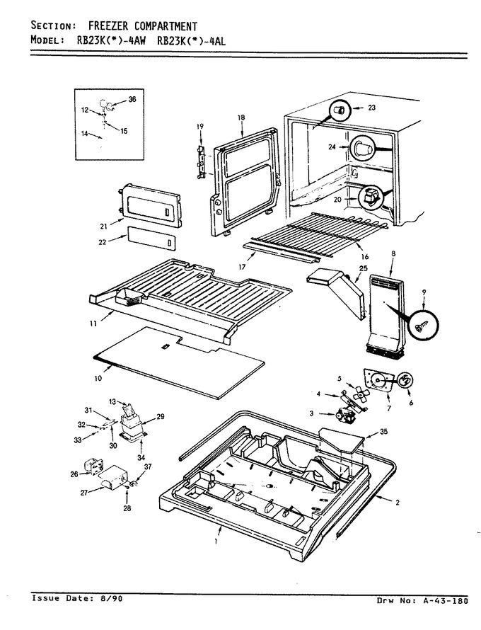 Diagram for RB23KA-4AW (BOM: AG98C)