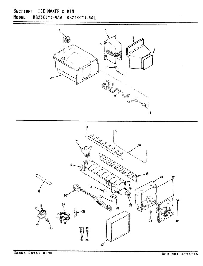 Diagram for RB23KA-4AW (BOM: AG97B)