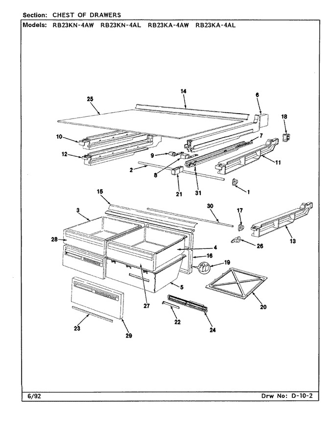 Diagram for RB23KN-4AL (BOM: BG96B)