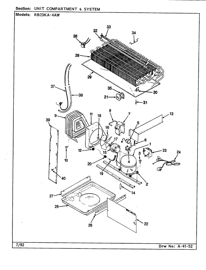 Diagram for RB23KA-4AW (BOM: BG98C)