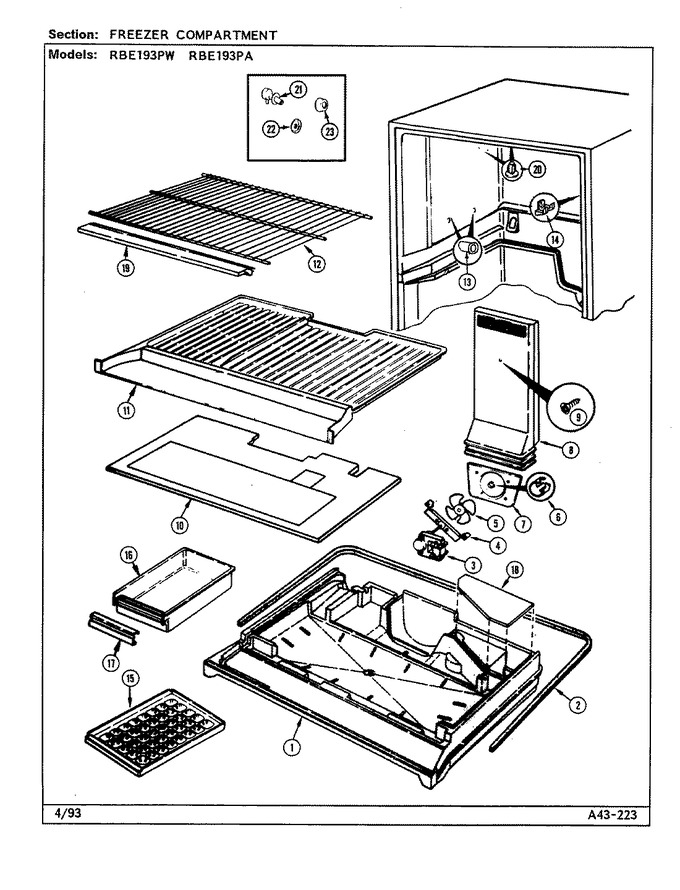 Diagram for RBE193PW (BOM: DG62A)