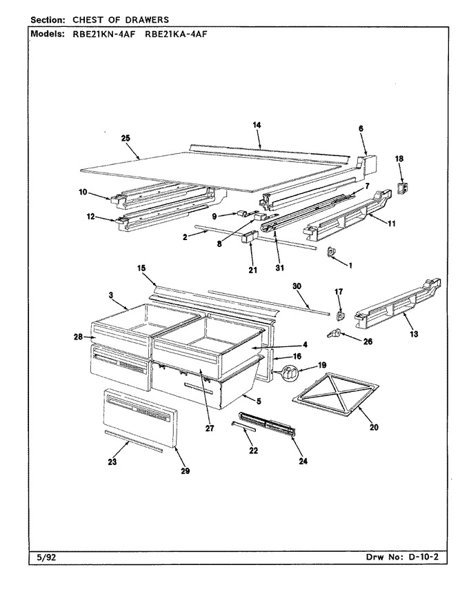 Diagram for RBE21KA4AF (BOM: CG76A)