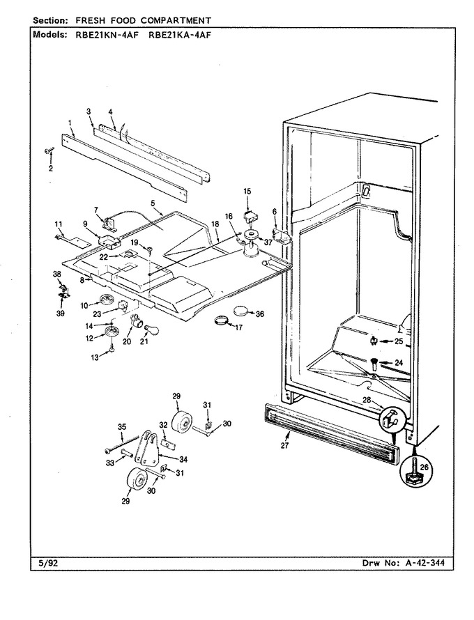 Diagram for RBE21KA4AF (BOM: CG76A)