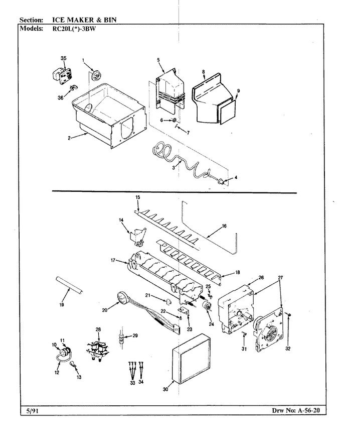 Diagram for RC20LA-3BW (BOM: BS08A)