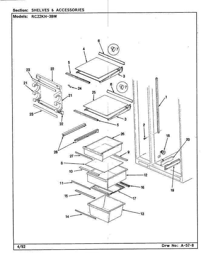 Diagram for RC22KN-3BW (BOM: CS36A)