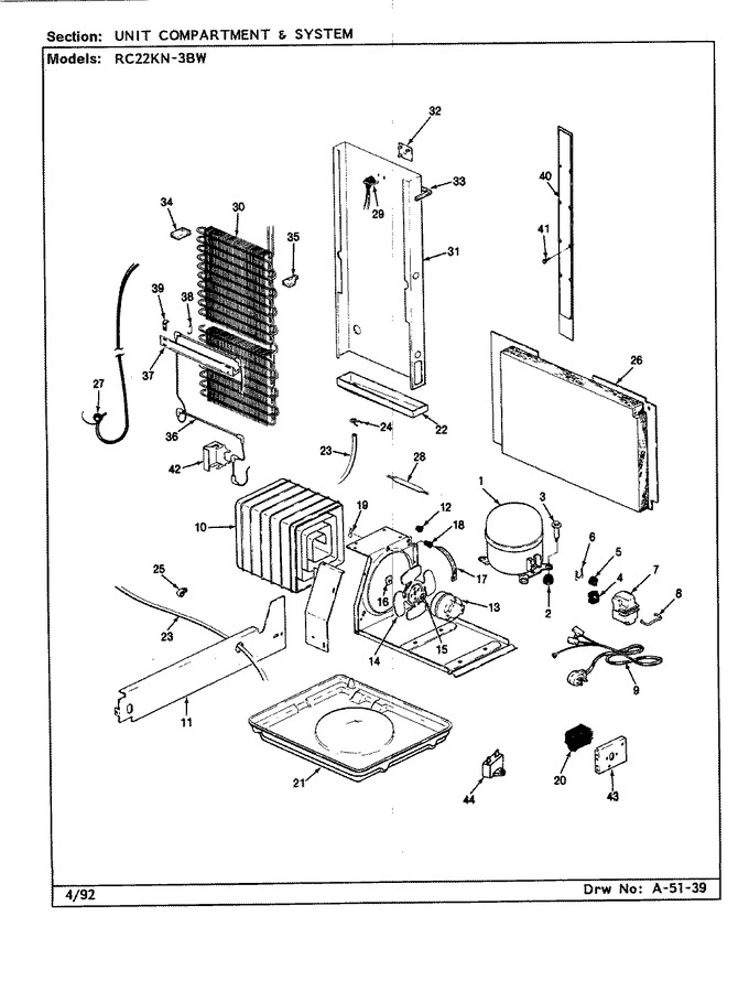 Diagram for RC22KN-3BW (BOM: CS36A)