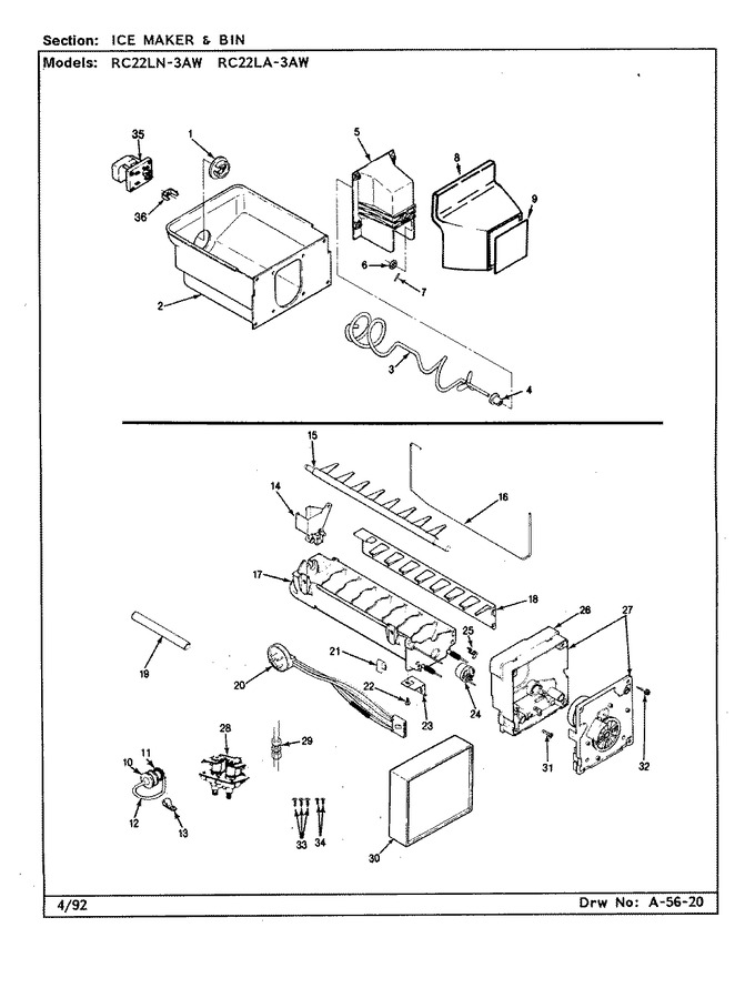 Diagram for RC22LA-3AW (BOM: CS32A)