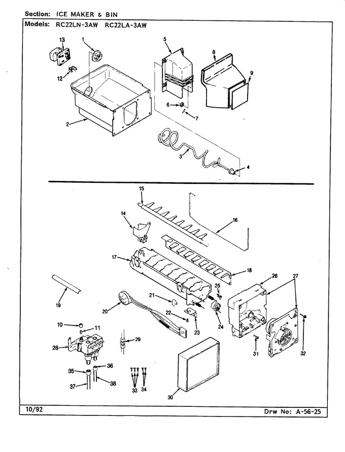 Diagram for RC22LA-3AW (BOM: CS34A)