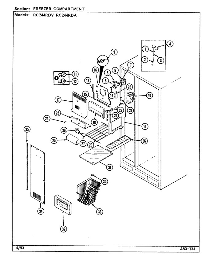 Diagram for RC244RDA (BOM: DS84B)