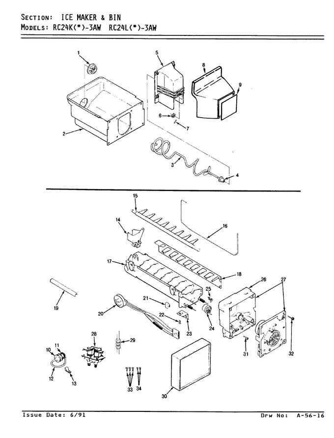 Diagram for RC24LN-3AW (BOM: BS81C)