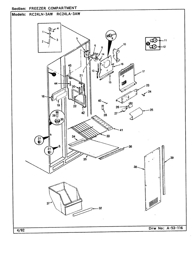 Diagram for RC24LN-3AW (BOM: BS81D)