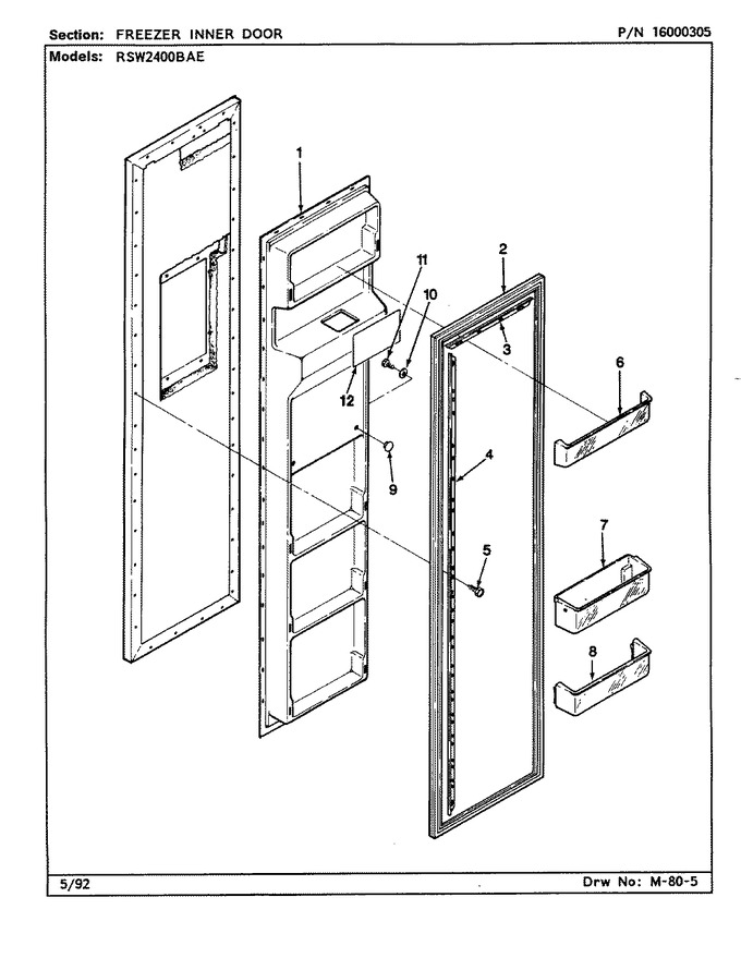 Diagram for RSW2400BAE (BOM: CM86A)