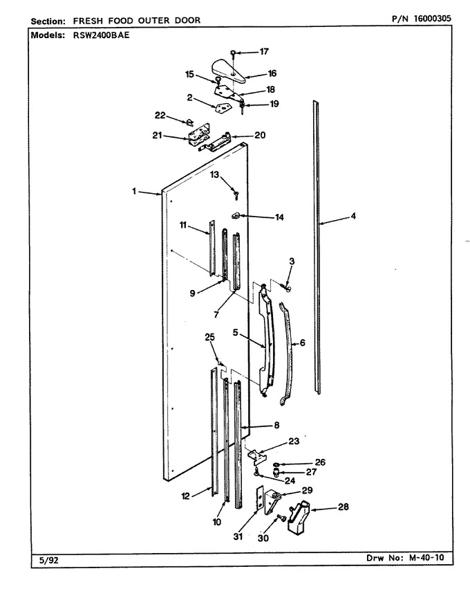 Diagram for RSW2400BAE (BOM: CM86A)