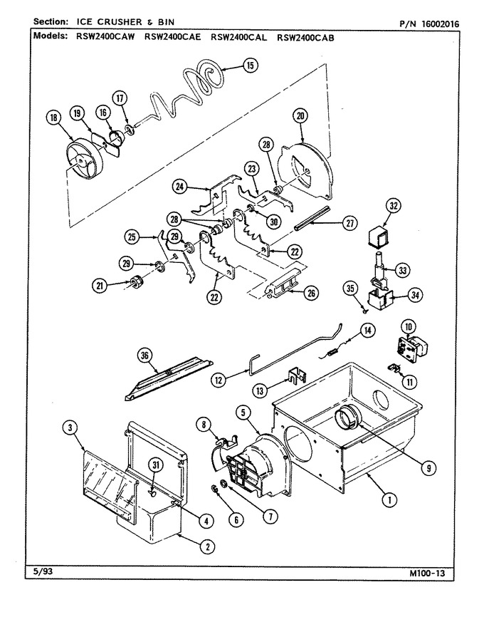 Diagram for RSW2400CAW (BOM: DM81A)