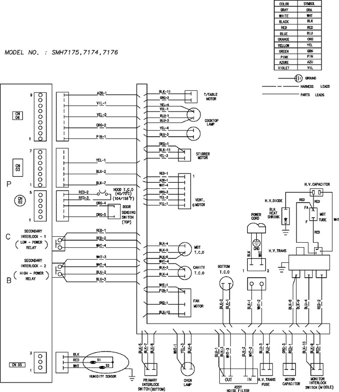 Diagram for SMH7174WE