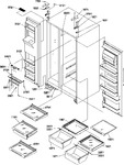 Diagram for 12 - Ref/fz Shelves, Lights, And Hinges