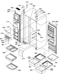 Diagram for 10 - Ref/fz Shelves, Lights,and Hinges