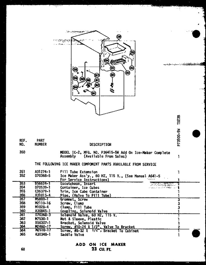 Diagram for TD23B-A (BOM: P7350009W A)