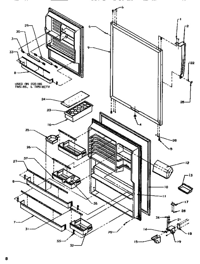 Diagram for TR518ITVW (BOM: P1180802W)