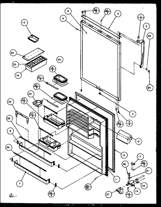 Diagram for TZI21RW (BOM: P1168001W W)