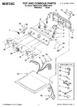 Diagram for 01 - Top And Console Parts