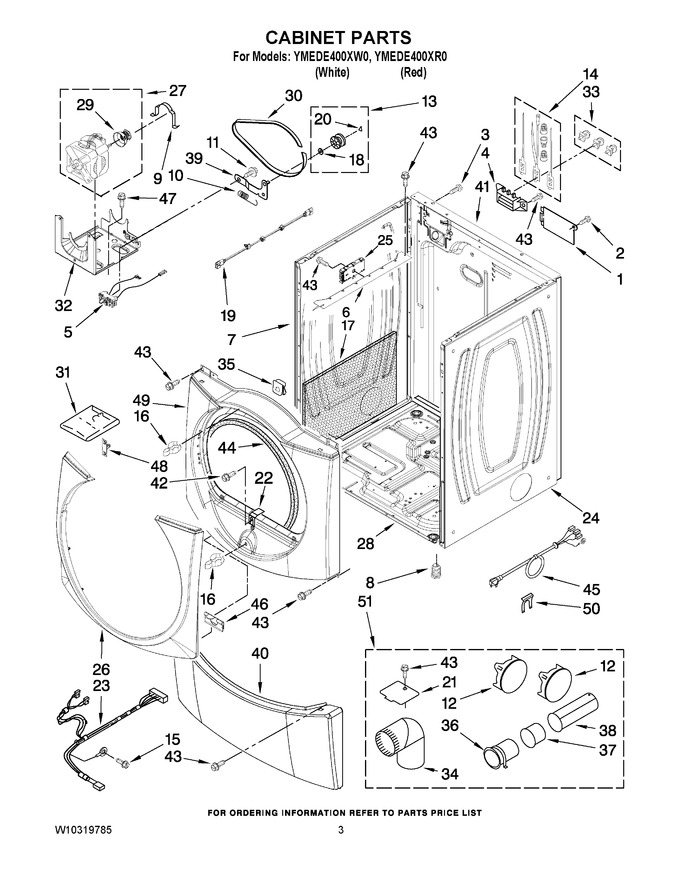 Diagram for YMEDE400XW0