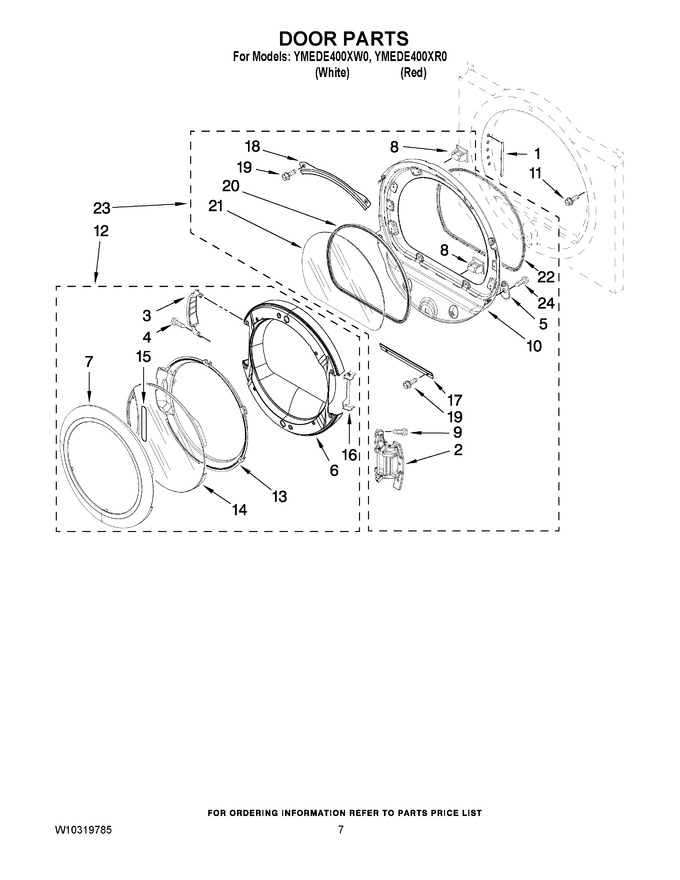 Diagram for YMEDE400XW0