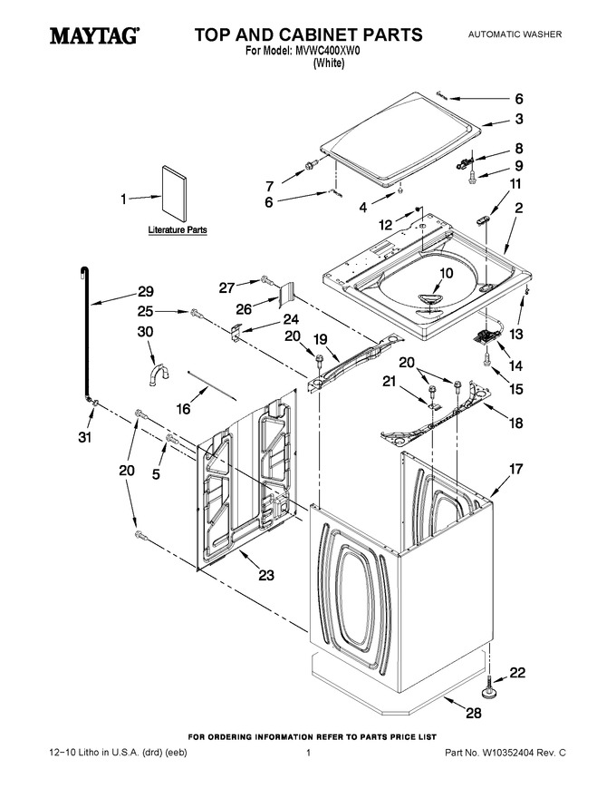 Diagram for MVWC400XW0