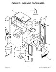 Diagram for 01 - Cabinet Liner And Door Parts