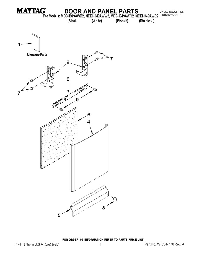 Diagram for MDBH949AWW2