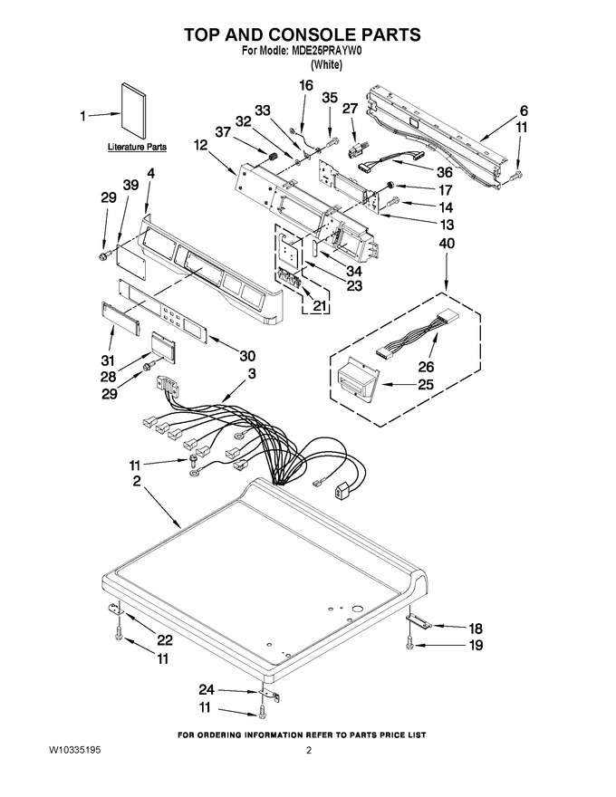 Diagram for MDE25PRAYW0