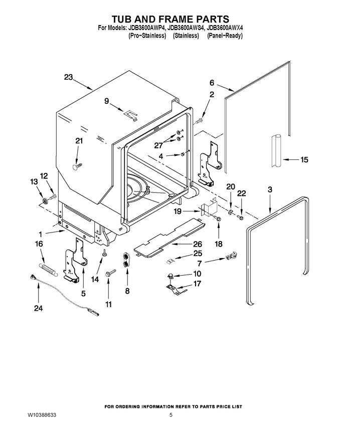 Diagram for JDB3600AWX4