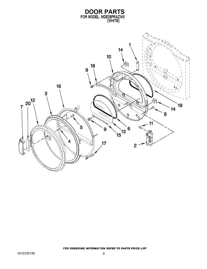 Diagram for MDE25PRAZW0