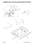 Diagram for 03 - Burner Box, Gas Valves And Switch Parts